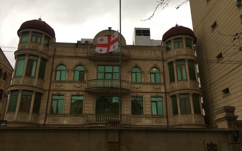 Georgian Embassy in Azerbaijan lowers flags
