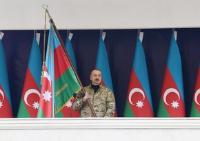 Ильхам Алиев принял участие в открытии воинской части в Гадруте