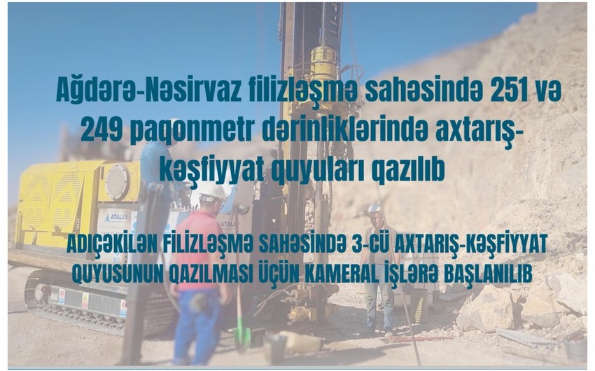 Ağdərə-Nəsirvaz filizləşmə sahəsində axtarış-kəşfiyyat quyusu qazılıb