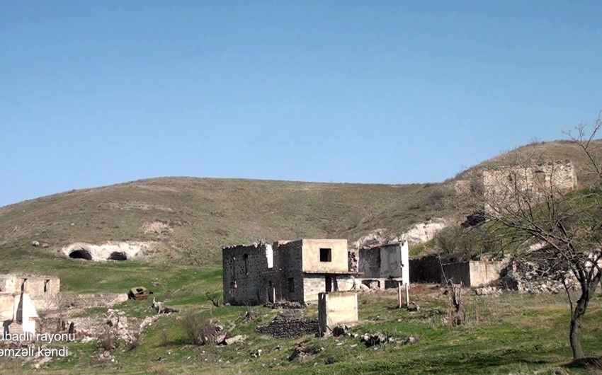 Footage of Hamzali village of Gubadli
