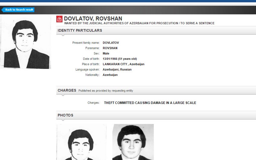 Azerbaijan declares one more person wanted via Interpol - PHOTO