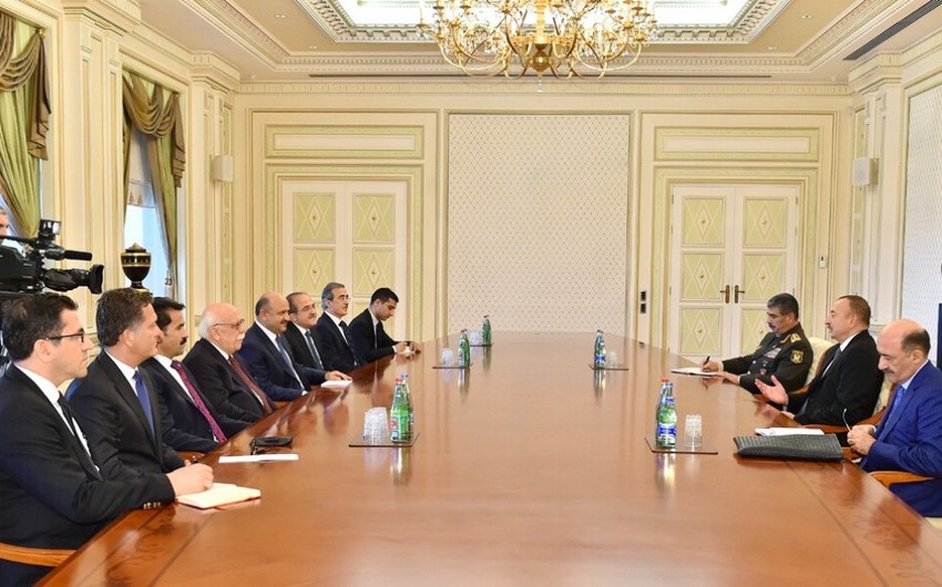 Президент Ильхам Алиев принял делегации во главе с министрами обороны, культуры и туризма Турции