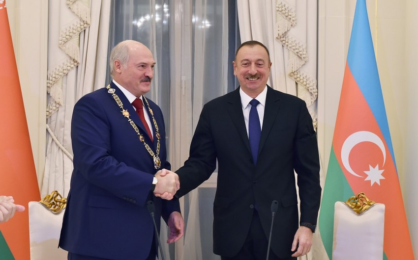 Александр Лукашенко награжден орденом Гейдар Алиев