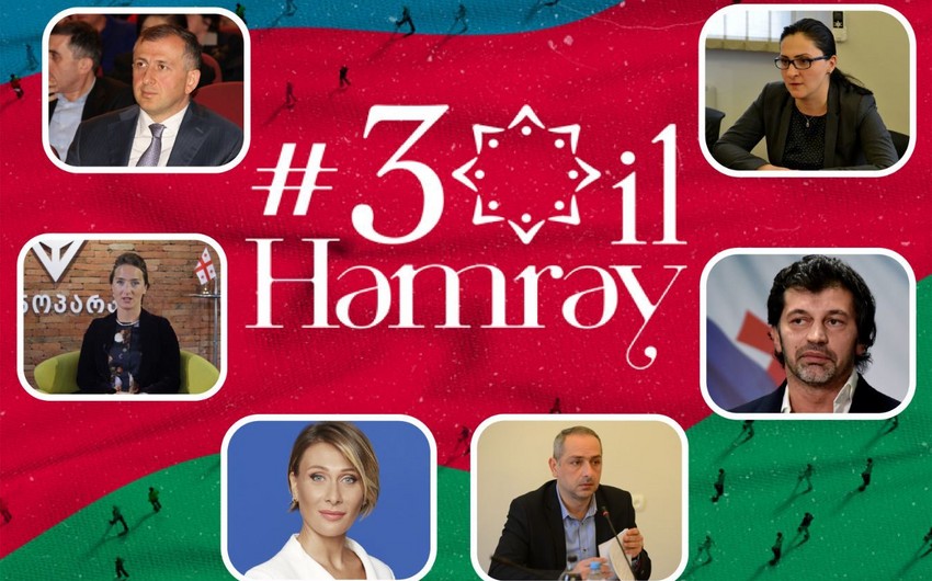 Well-known Georgian politicians congratulate Azerbaijani people on Solidarity Day - VİDEO