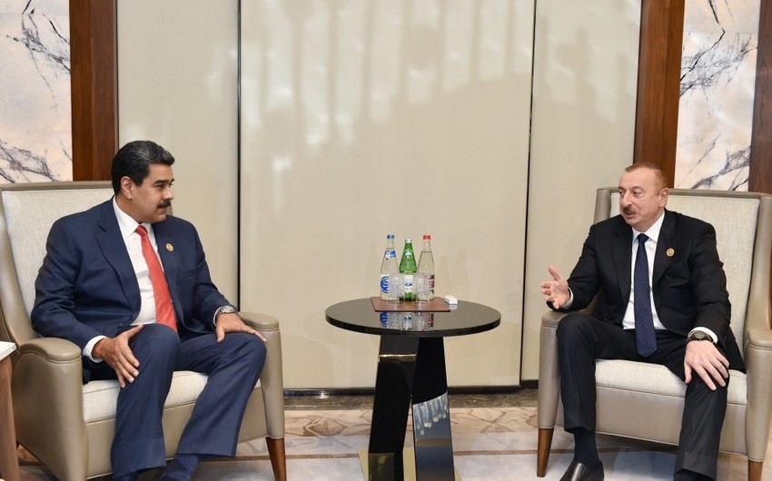 Президент Азербайджана Ильхам Алиев встретился с Президентом Венесуэлы