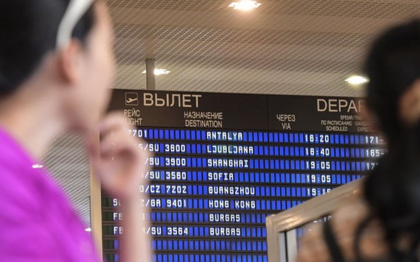 Moskva aeroportlarında 30-a yaxın reysin uçuş cədvəlində dəyişiklik edilib
