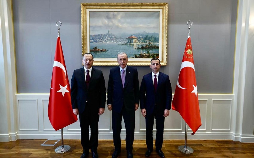 Erdogan receives Azerbaijani delegation