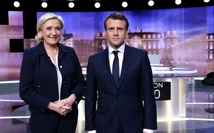 Ле Пен получила право первого слова на предвыборных дебатах с Макроном