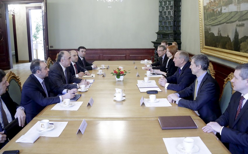 Elmar Məmmədyarov Latviya prezidenti Andris Berzinş ilə görüşüb
