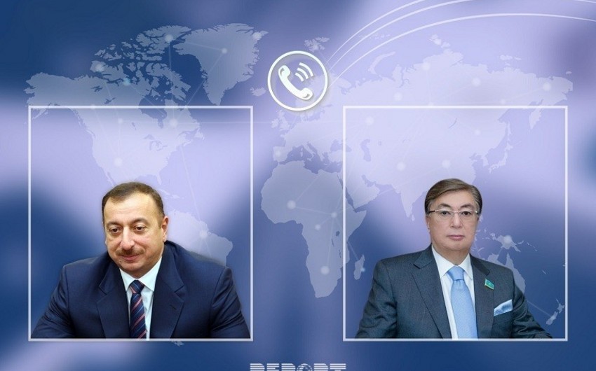 Azərbaycan və Qazaxıstan prezidentləri arasında telefon danışığı olub