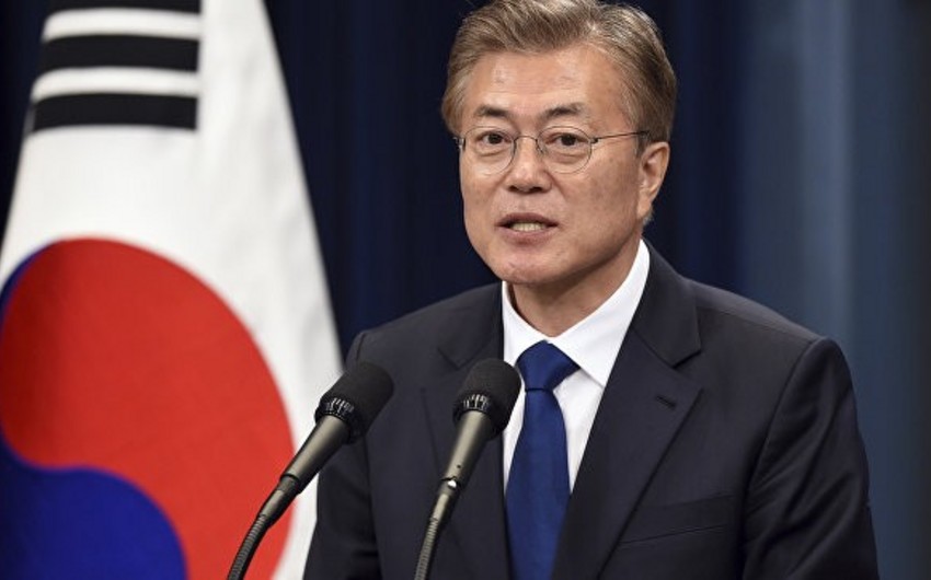 Cənubi Koreya prezidenti KXDR-lə ABŞ arasında birbaşa dialoq çağırışı ilə çıxış edib