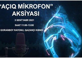 “Azəriqaz” Goranboyda “Açıq mikrofon” təşkil edəcək