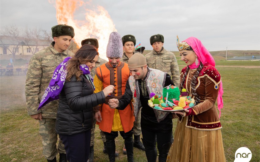 “Nar” Novruz bayramını azad edilmiş ərazilərdə əsgərlərlə qeyd edib