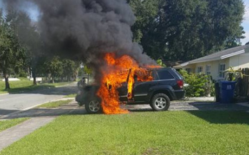 Jeep burned down in Florida by new Samsung Galaxy Note 7