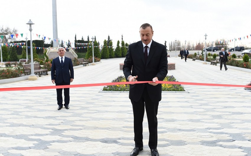 Президент Ильхам Алиев посетил Агджабединский район