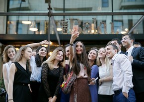 Vice-president of the Heydar Aliyev Foundation Leyla Aliyeva meets Russian students