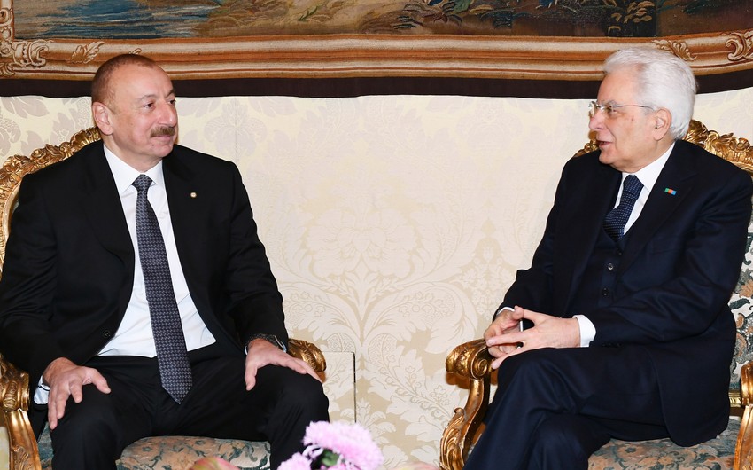 President Ilham Aliyev congratulates his Italian counterpart