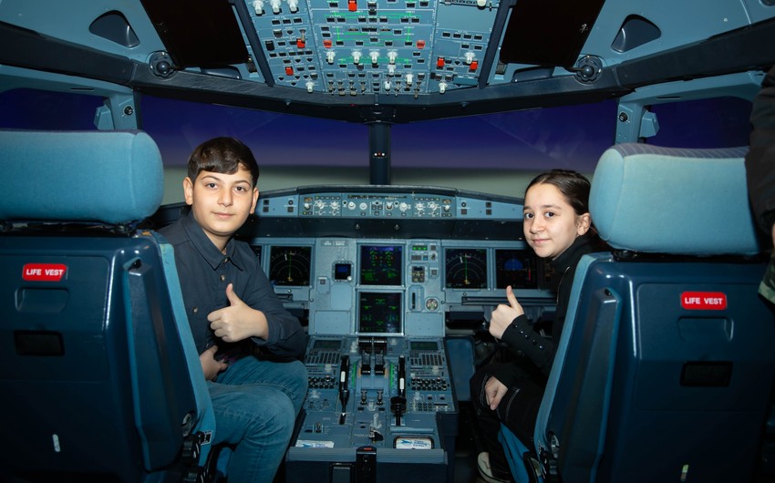 Дети шехидов посетили Центр подготовки пилотов 