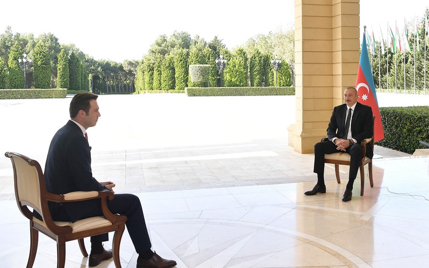 Президент Ильхам Алиев дал интервью турецкому телеканалу Haber Global