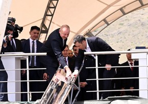 Президенты Азербайджана и Кыргызстана заложили фундамент школы села Хыдырлы