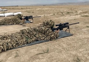 Azerbaijani Army fulfils practical shooting exercises using sniper rifles