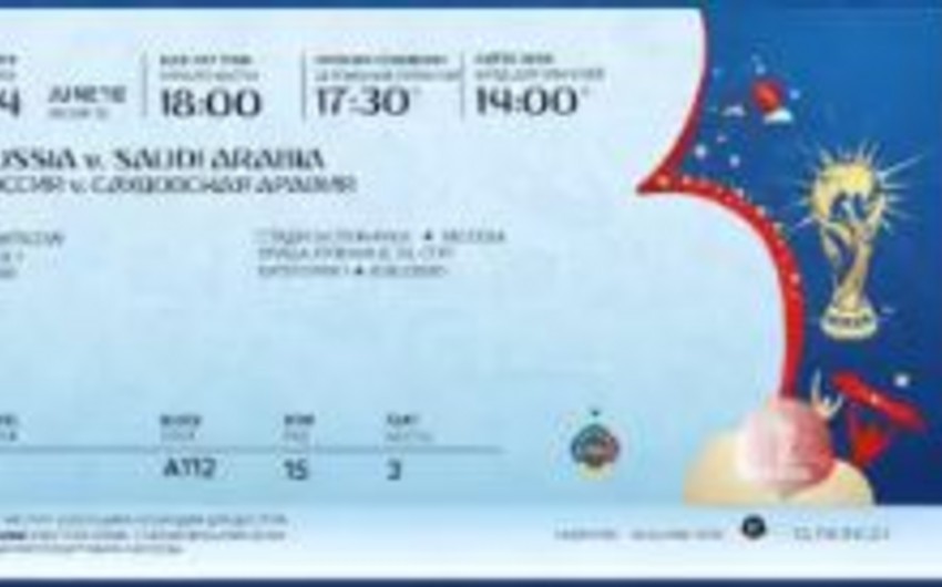 Dünya çempionatının biletlərinin dizaynı təqdim olunub