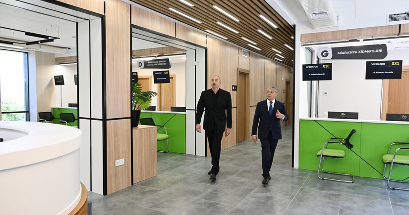 Ильхам Алиев принял участие в открытии Центра госуслуг в Шуше после капитального ремонта
