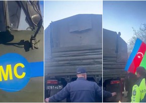 Russian peacekeepers’ vehicle moves without hindrance on Shusha-Khankandi road