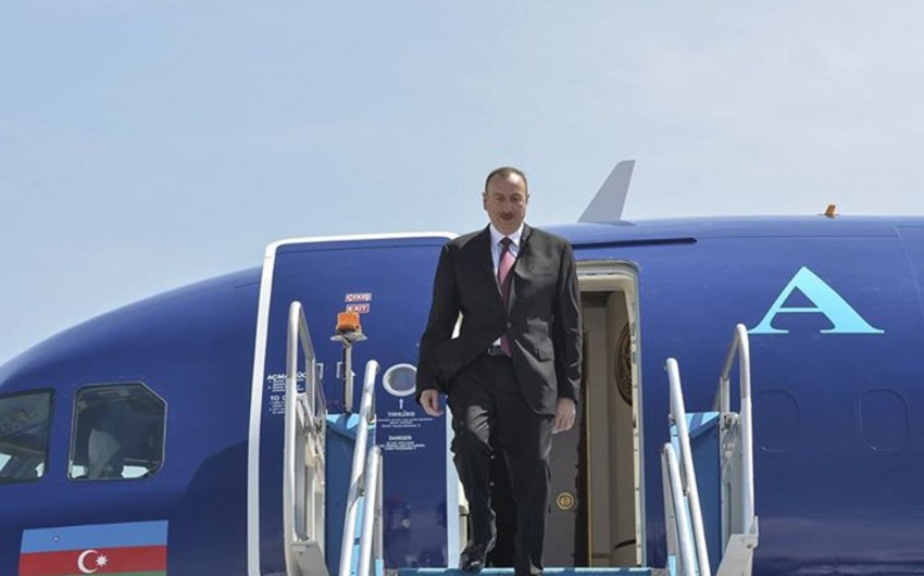 President Ilham Aliyev arrives in Turkey