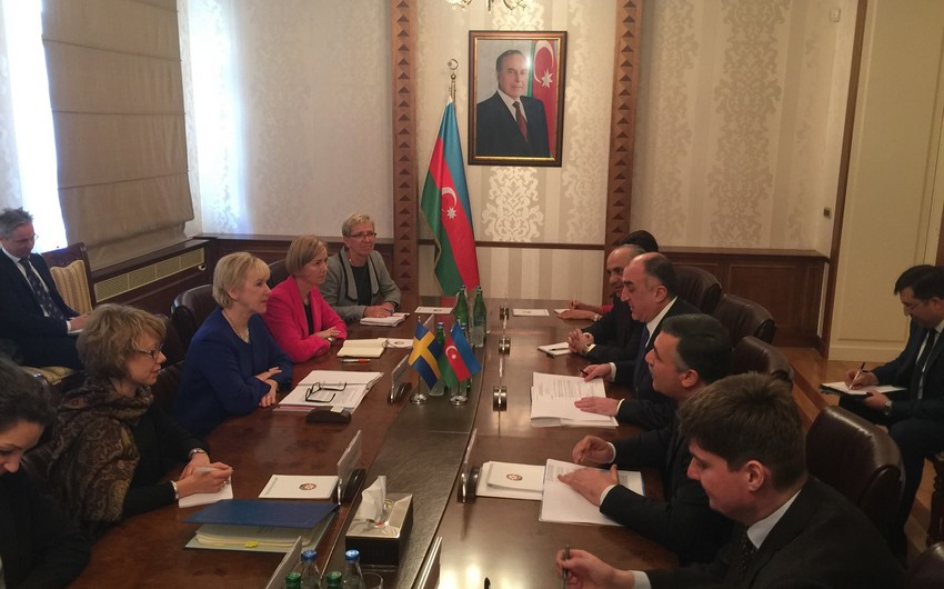 Minister Elmar Mammadyarov met with Swedish Foreign Minister