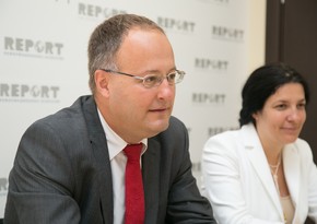 Romanian Ambassador to Azerbaijan visits Report News Agency - PHOTOS