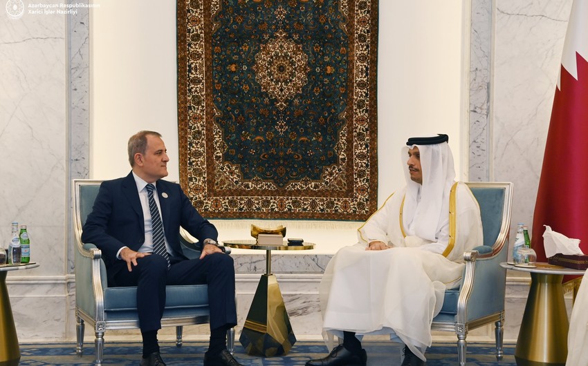Azerbaijan's foreign minister meets with Qatari prime minister