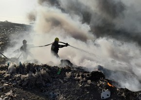 В Сумгайыте загорелся полигон бытовых отходов