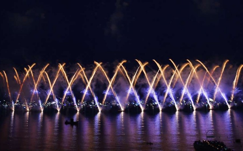 Video demonstrating fireworks during the days of Azerbaijani Culture in Cannes revealed