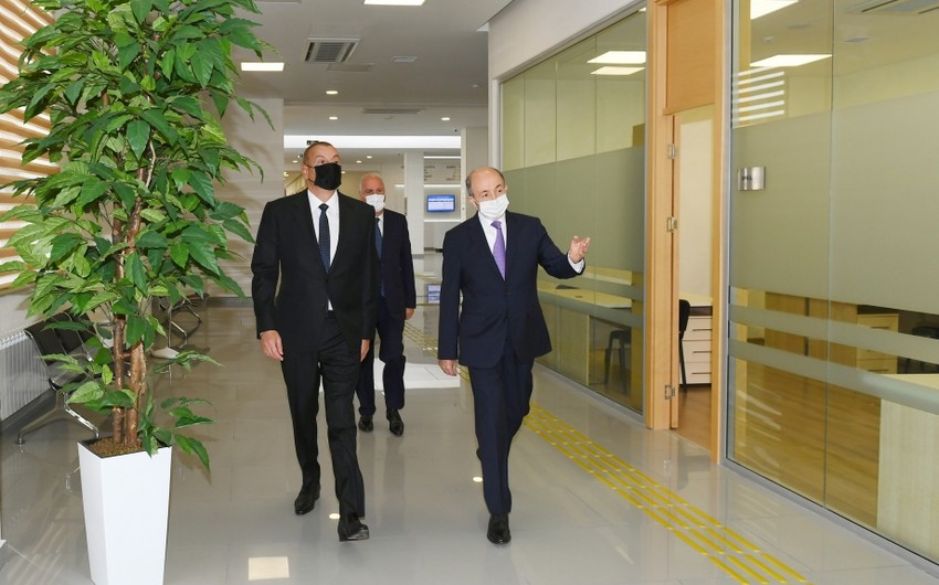 Президент Ильхам Алиев принял участие в открытии Сумгайытского судебного комплекса