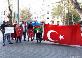 Azerbaijani youth rally in support of Turkey in Tbilisi - PHOTO