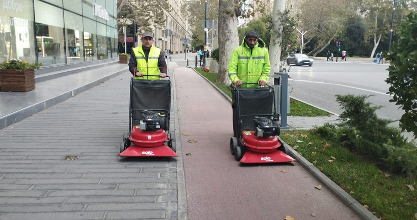 Bakıda küçə və parkları təmizləmək üçün yeni tozsoranlar gətirilib