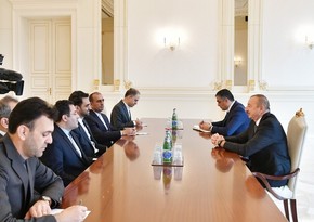 President Ilham Aliyev received delegation led by Iranian minister of information and communications technology