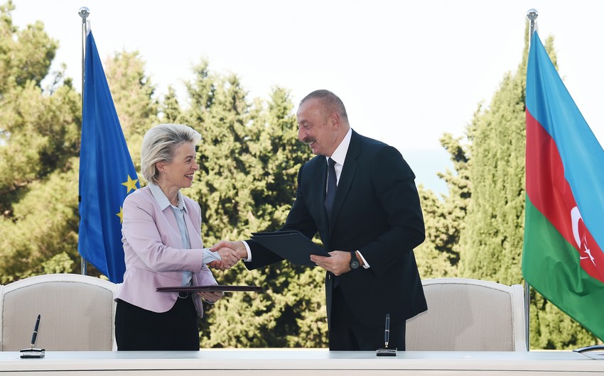 Азербайджан и ЕС подписали соглашение по стратегическому сотрудничеству в сфере энергетики