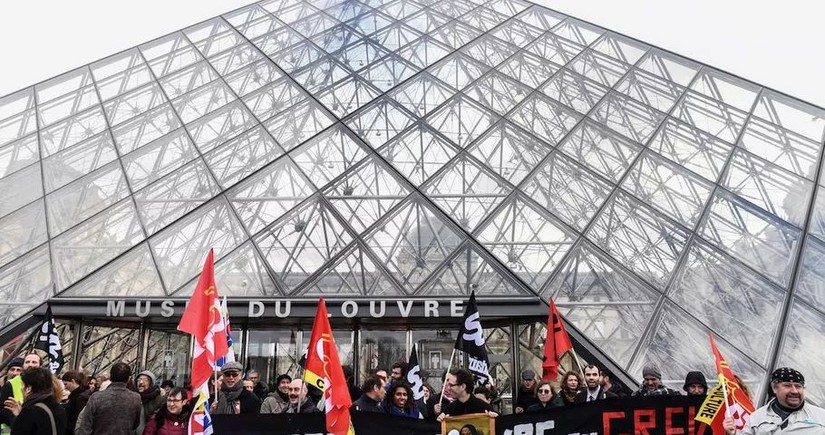 Лувр приостановил работу из-за забастовки сотрудников в связи с пенсионной реформой 