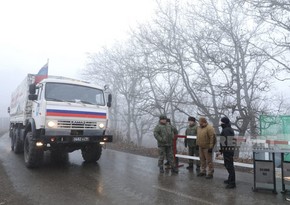 Peacekeepers' supply vehicles pass freely along Shusha-Khankandi road again - VIDEO