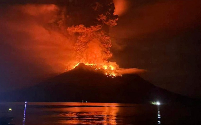 İndoneziyada Ruanq vulkanı yenidən püskürüb