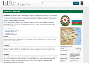 Estonian encyclopedia opens portal dedicated to Azerbaijan