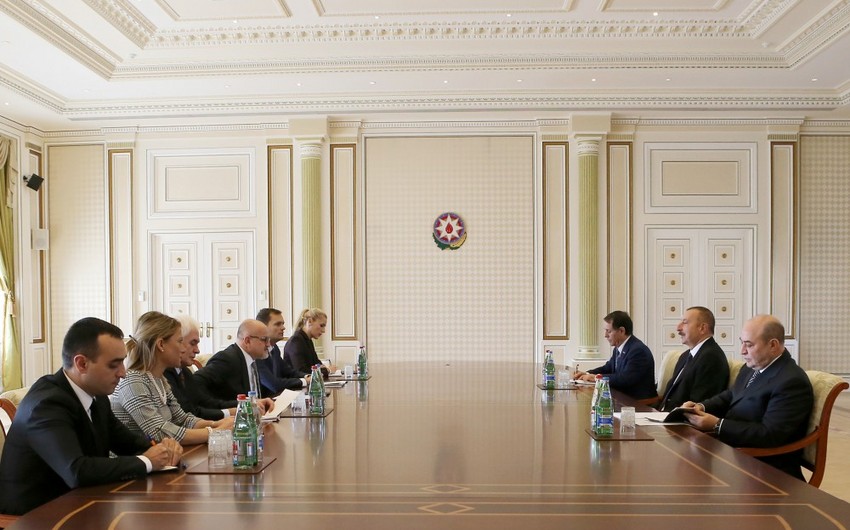 Президент Азербайджана Ильхам Алиев принял делегацию Черногории