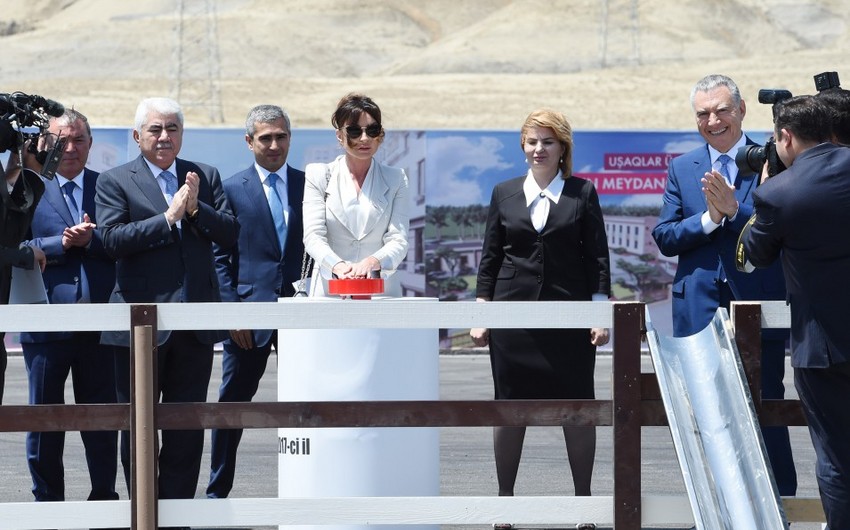 First VP Mehriban Aliyeva attends groundbreaking ceremony for residential complex for IDP families in Garadagh