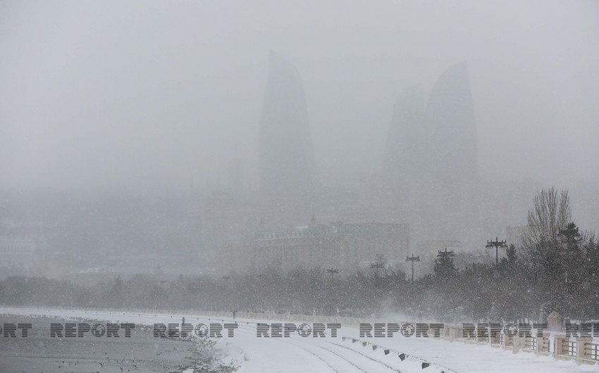 Snowy weather expected in Baku tomorrow 