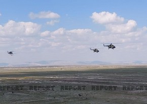 Azerbaijani military pilots perform simulated rescue operations during exercises in Turkiye 