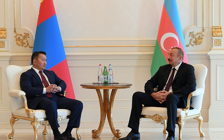 Azerbaijani, Mongolian presidents meet