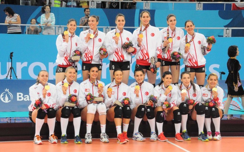 ​Türkiyənin qadın voleybolçuları I Avropa Oyunlarının çempionu olublar