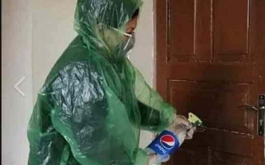 Göyçayda məktəbin Pepsi qabındakı məhlulla dezinfeksiya edilməsi araşdırılır - FOTO